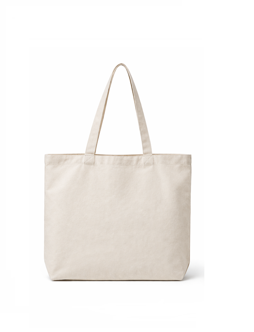 Wit canvas tas 48x15x38cm