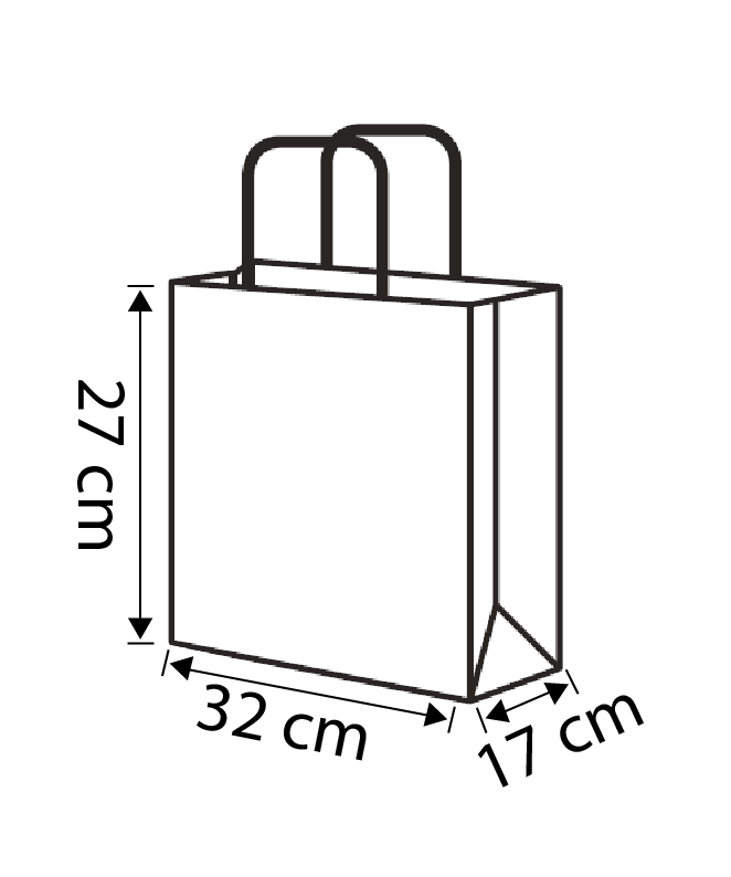 SNACKTAS FORMAAT 32+17x27cm - 70grams papier