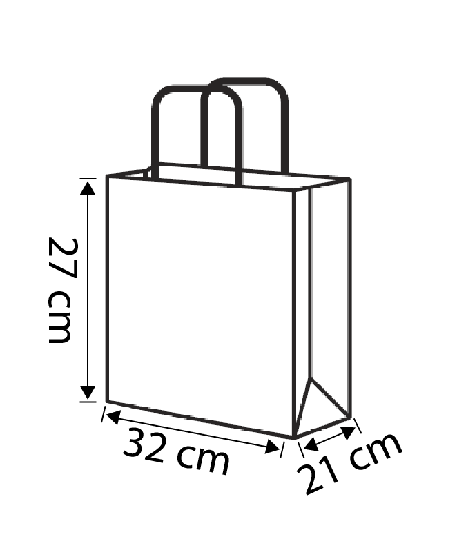 SNACKTAS FORMAAT 32+21x27cm - 70grams papier